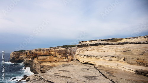 Eroded Sandstone at the Cliff Top at Cape Solander in Botany Kamay Bay National Park on Cape Baliy Track