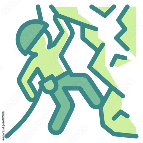 climb blue line icon