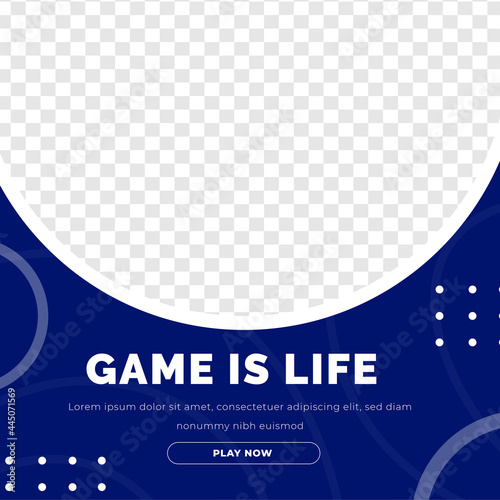 Gaming esport poster social media post template modern minimalis style