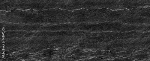 Panorama black lined marble stone texture background