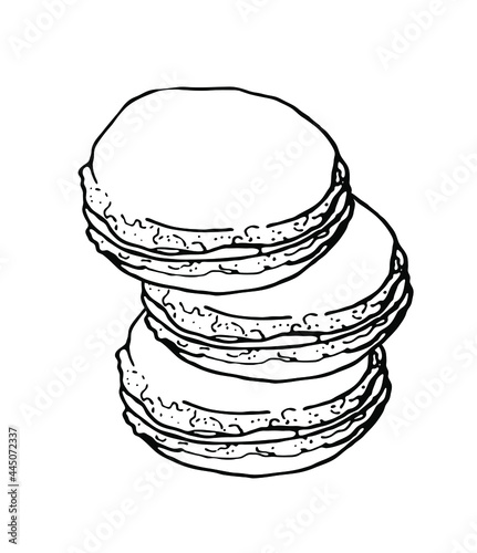 Macaroons. Vector logo illustration on a white background. 