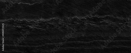 Panorama black lined marble stone texture background, Mountain close-up. Distressed backdrop.