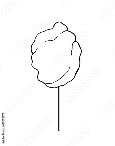 Cotton candy. Candy floss. Vector logo illustration on a white background. 
