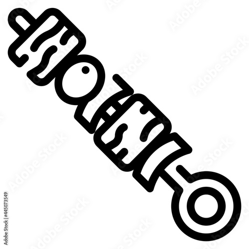 brochette line icon