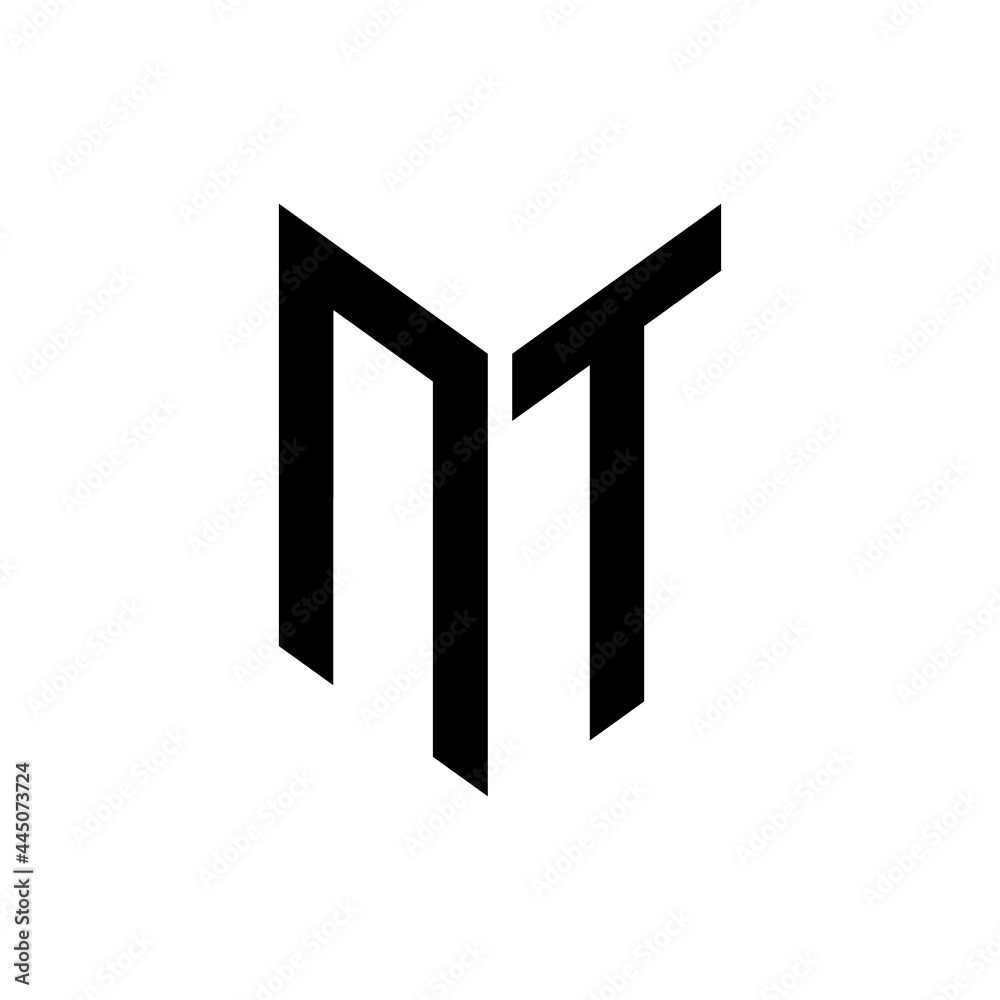 initial letters monogram logo black NT initial letters monogram logo black NT