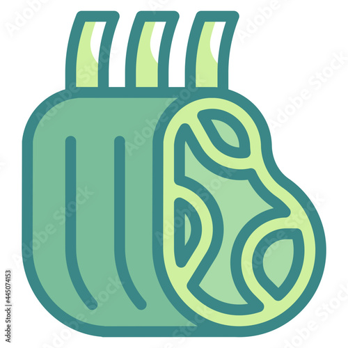 chop blue line icon