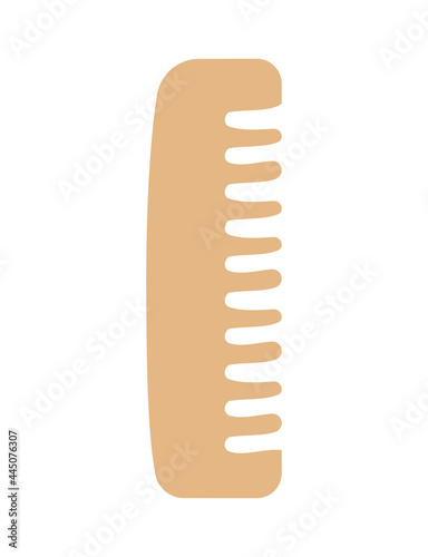 wooden hairbrush illustration