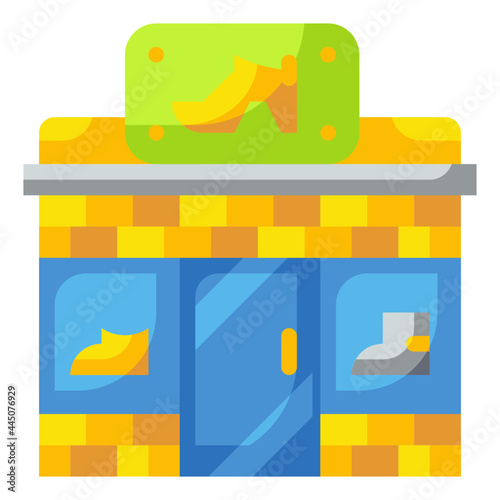 shoe shop flat icon