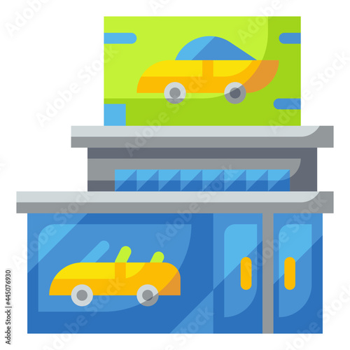 showroom flat icon