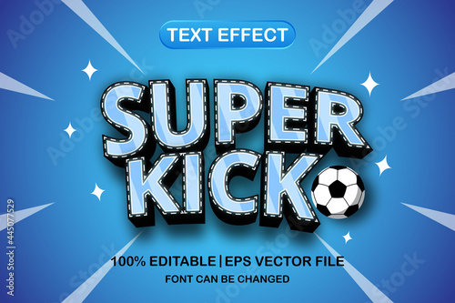 super kick 3d editable text effect