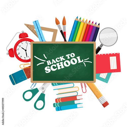 back to school. Vector, EPS 10. August and september