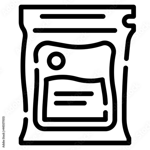 sachet line icon