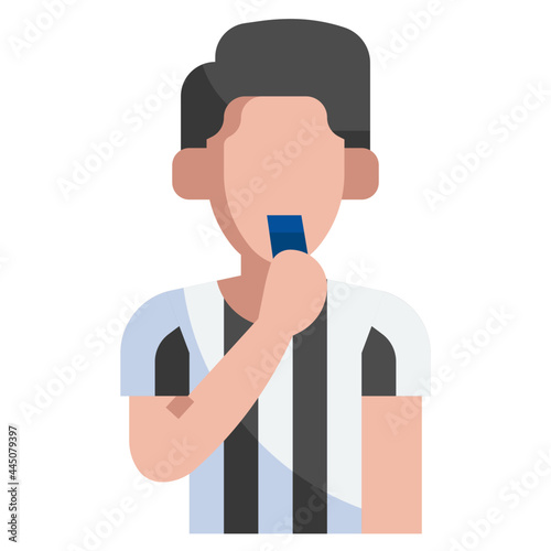 REFEREE flat icon,linear,outline,graphic,illustration