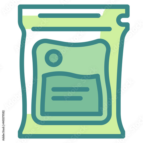 sachet blue line icon