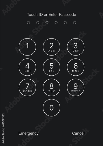 Touch ID or enter passcode screen