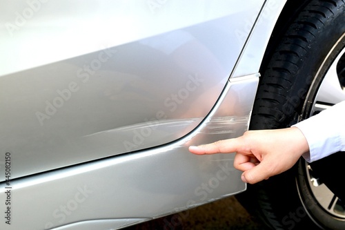 Repair scratches on the car from an expert, scratched
