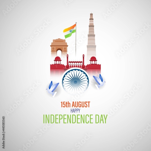 vector illustration for Indian independence day-15 august