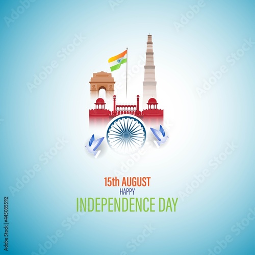 vector illustration for Indian independence day-15 august
