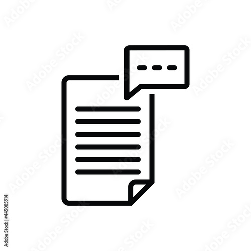 Black line icon for phrase