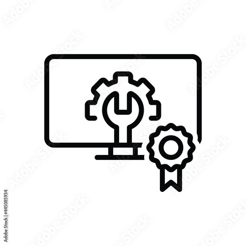 Black line icon for preference