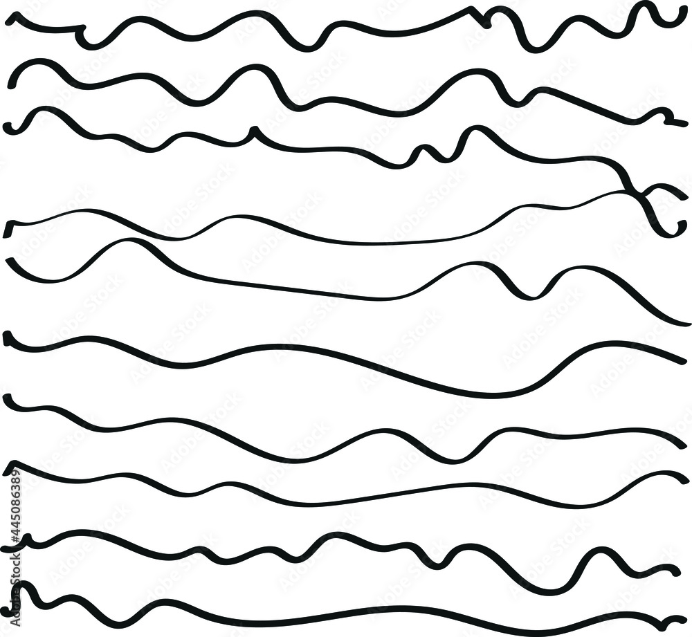 White background with black wavy lines White background with black wavy lines