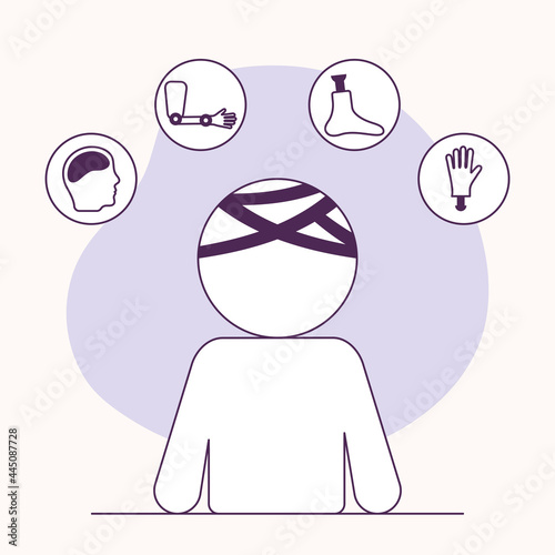 five disabled accessibility icons