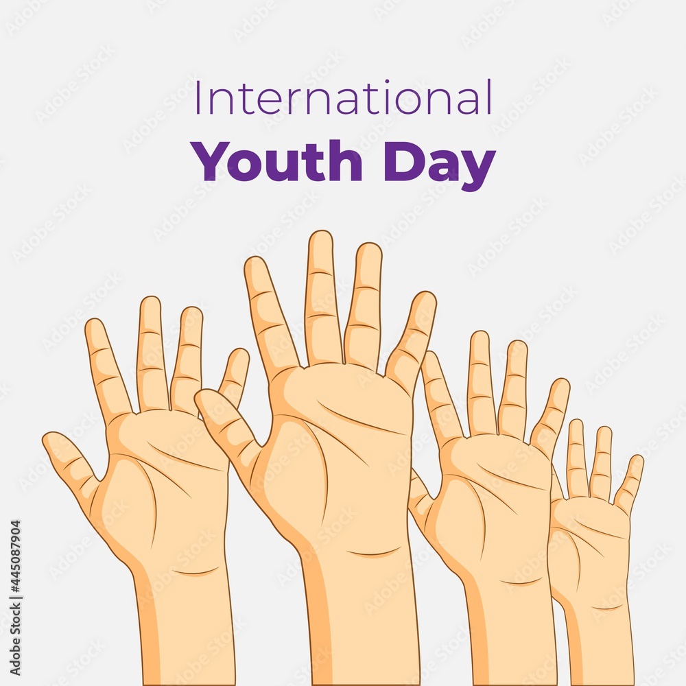 Fototapeta premium international youth day -vector illustration