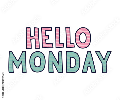 illustration of hello monday