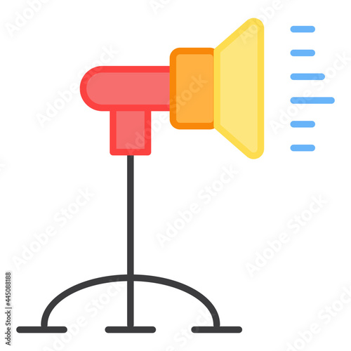 A flat design icon of floodlight