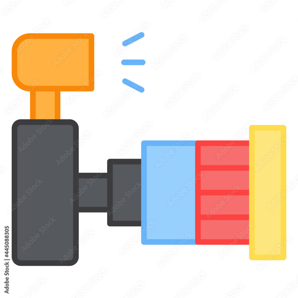 A flat design icon of floodlight A flat design icon of floodlight