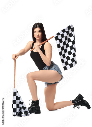 Beautiful young woman with ...