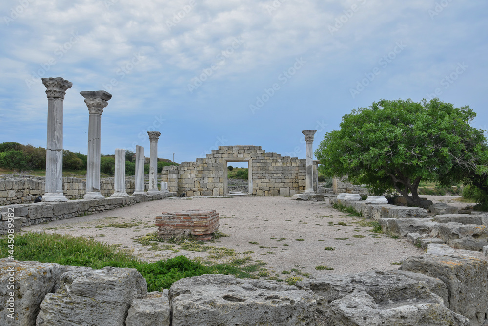 Acropolis square in Chersonesus Tauride Museum