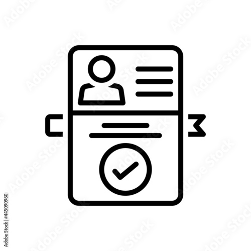 Black line icon for consequence