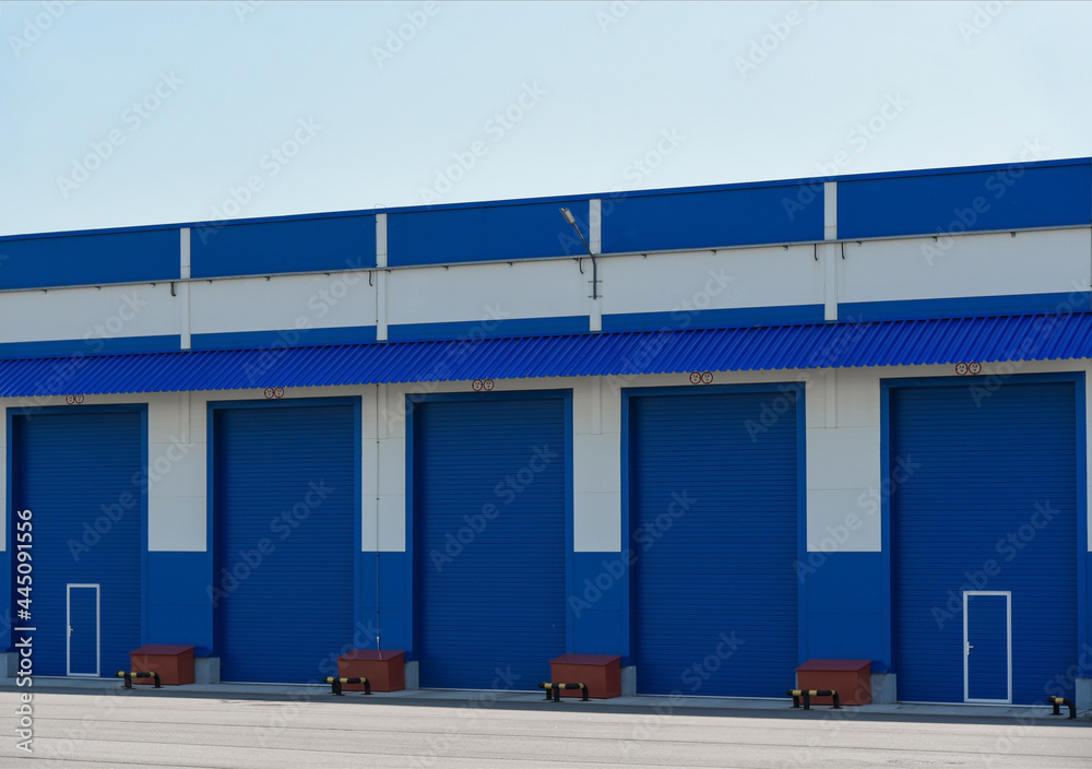 Fototapeta premium Gates garage boxes for large special vehicles