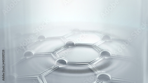 Shows the flow of serum, combining vitamins to nourish the skin that protects the 3D face.EP2