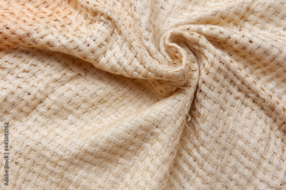 Cream cloth background texture, beautiful cloth close-up