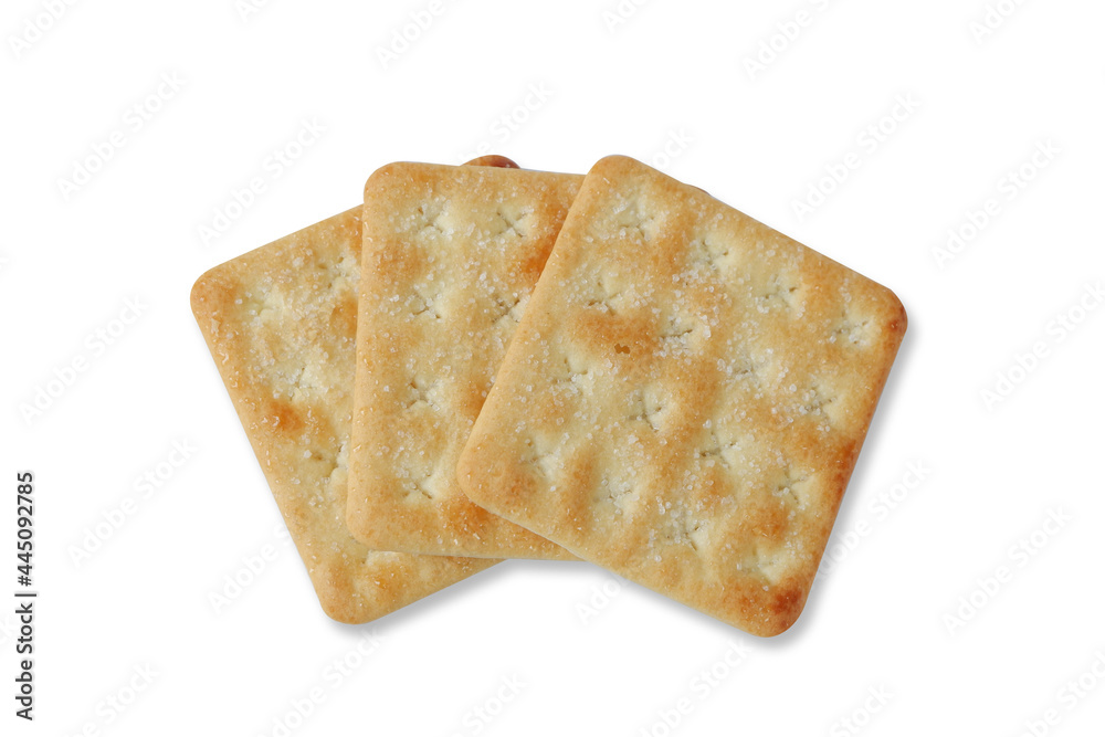 Crispy crackers with sugar isolated on white background Crispy crackers with sugar isolated on white background