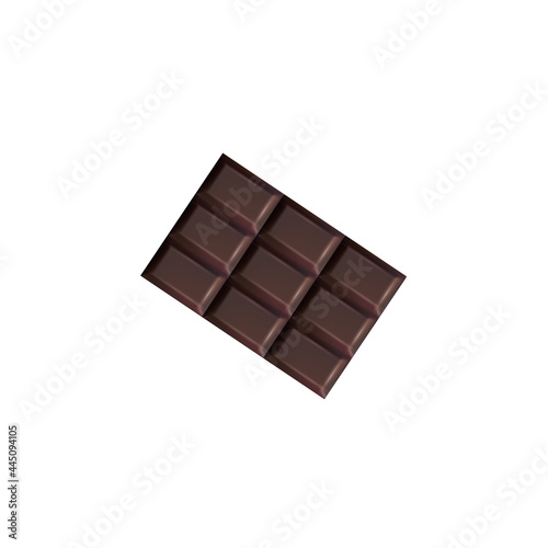chocolate bar isolated on white backgrund