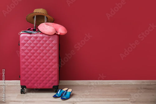 Packed suitcase with immune...