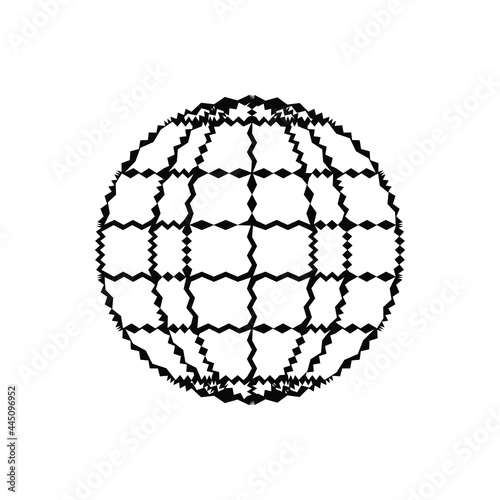 Planetary map globe icon. Vector earth symbol, globe globus pictogram, traveler wide geography symbol or eco-friendly space exploration icon.