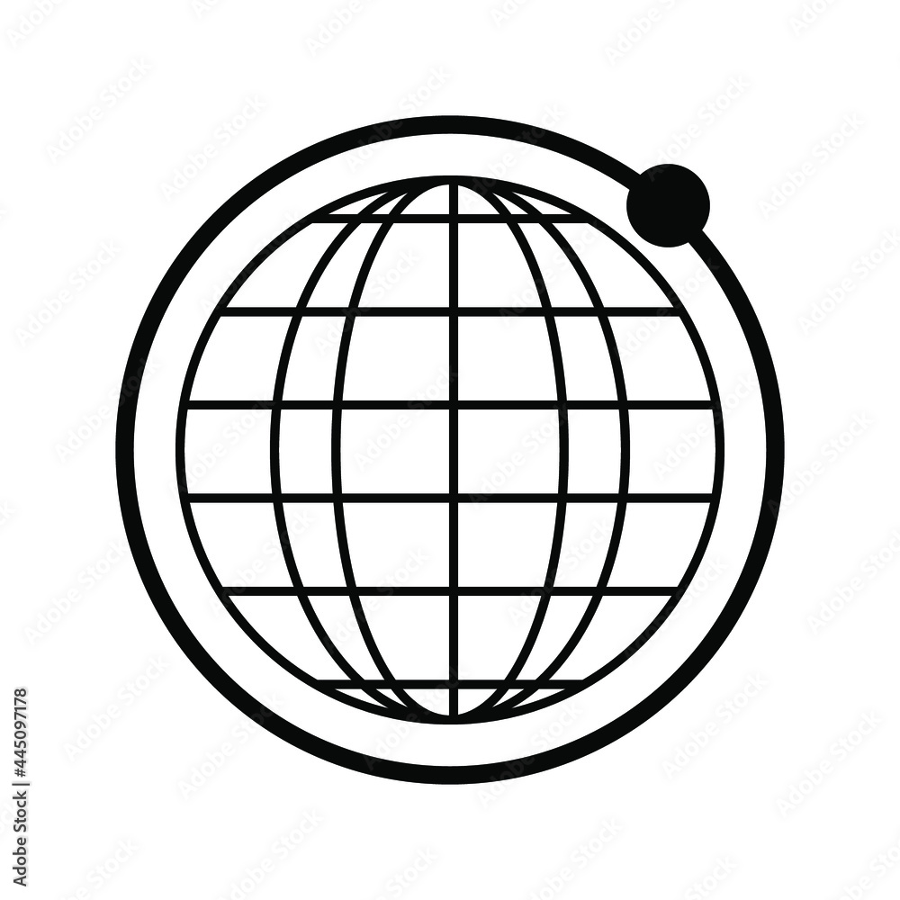 Planetary map globe icon. Vector earth symbol, globe globus pictogram, traveler wide geography symbol or eco-friendly space exploration icon. Planetary map globe icon. Vector earth symbol, globe globus pictogram, traveler wide geography symbol or eco-friendly space exploration icon.