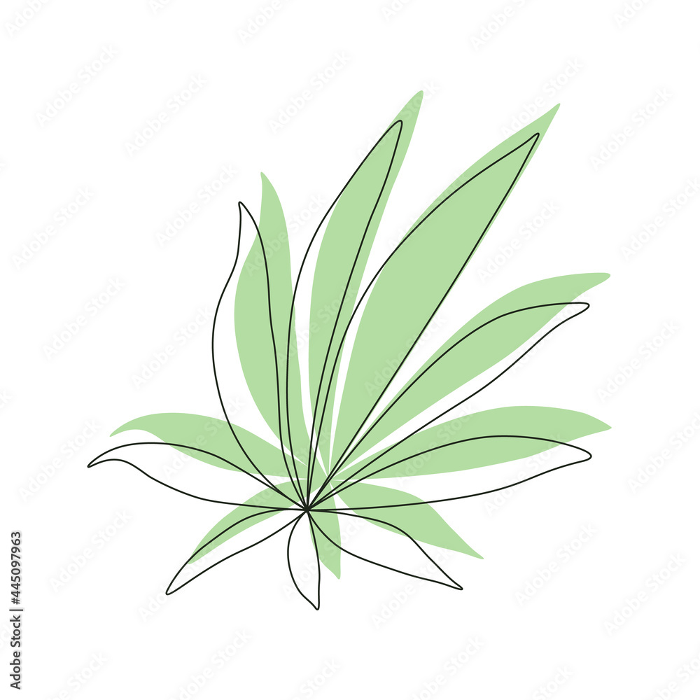 Green Cannabis leaf sign logo Illustration on white Green Cannabis leaf sign logo Illustration on white