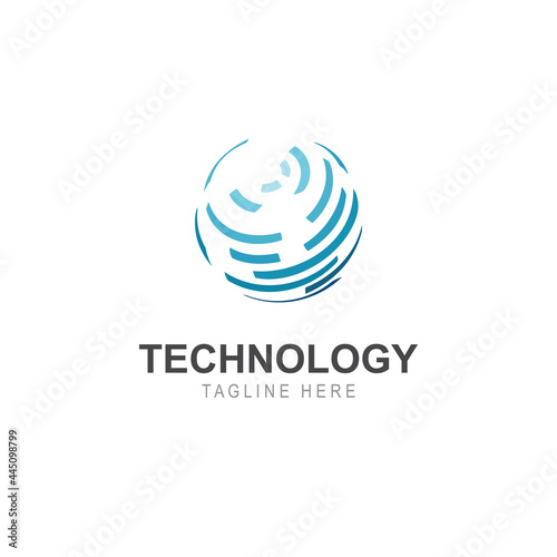 Modern globe logo template. technology spere vector icon illustration