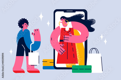 Online Personal fashion stylist concept.