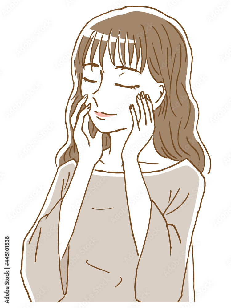 Woman_with_hand_on_cheek_stock_Skincare Woman_with_hand_on_cheek_stock_Skincare