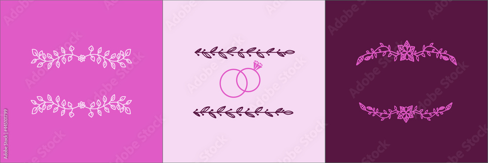 Wedding invitation floral wreath minimal design Wedding invitation floral wreath minimal design