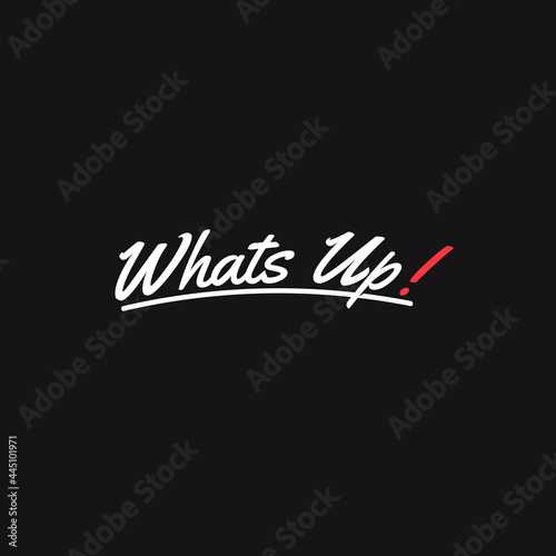 WhatsUp text, Typography logo design inspiration