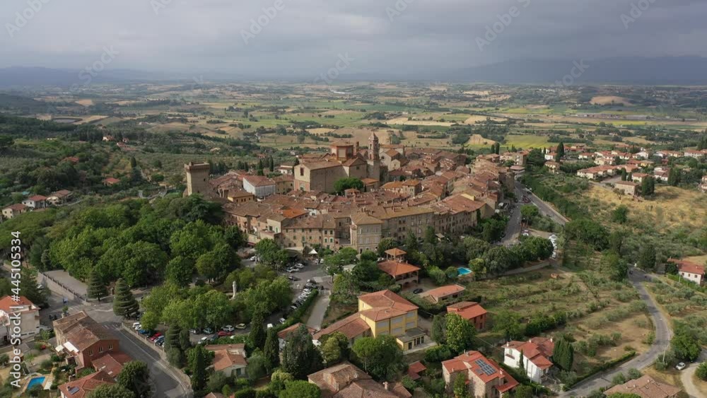 Lucignano in der Toskana aus der Luft