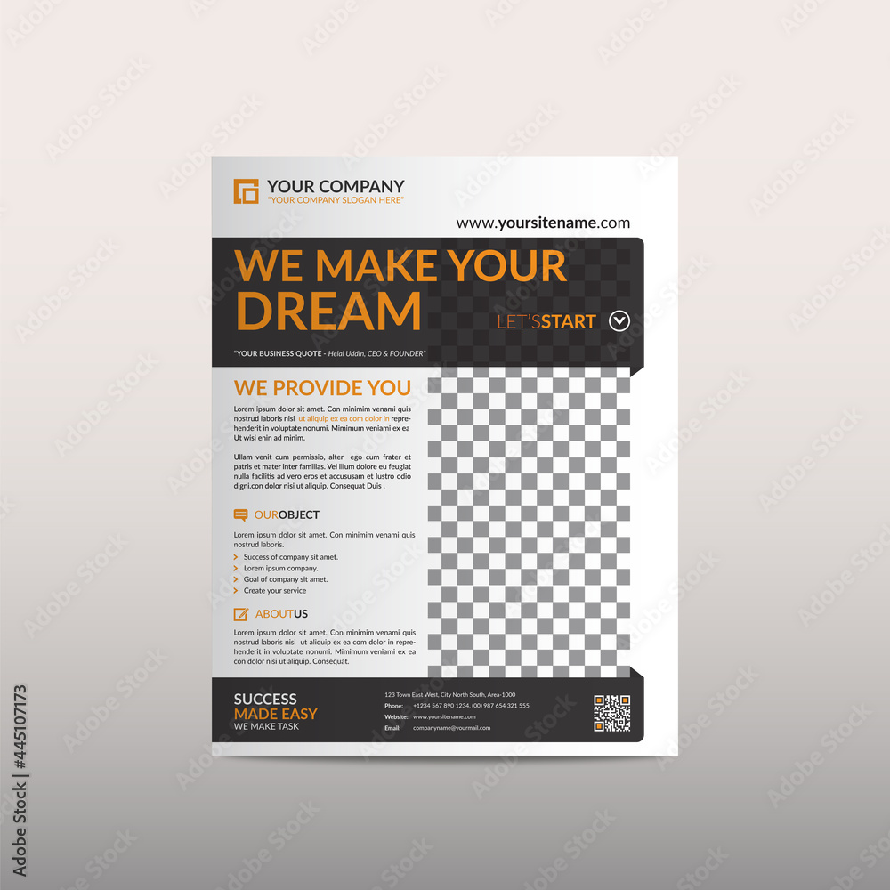 Fototapeta premium Modern Corporate Flyer Template