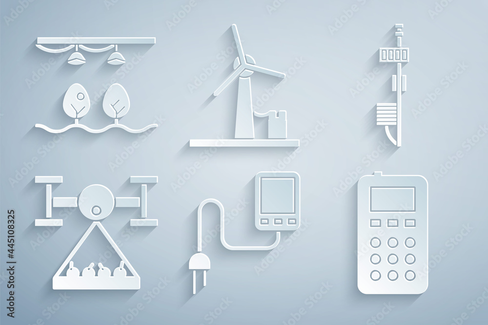 Set Sensor, Standalone sensor, Smart farm with drone, Remote control, Wind turbine and bulb plant icon. Vector Set Sensor, Standalone sensor, Smart farm with drone, Remote control, Wind turbine and bulb plant icon. Vector